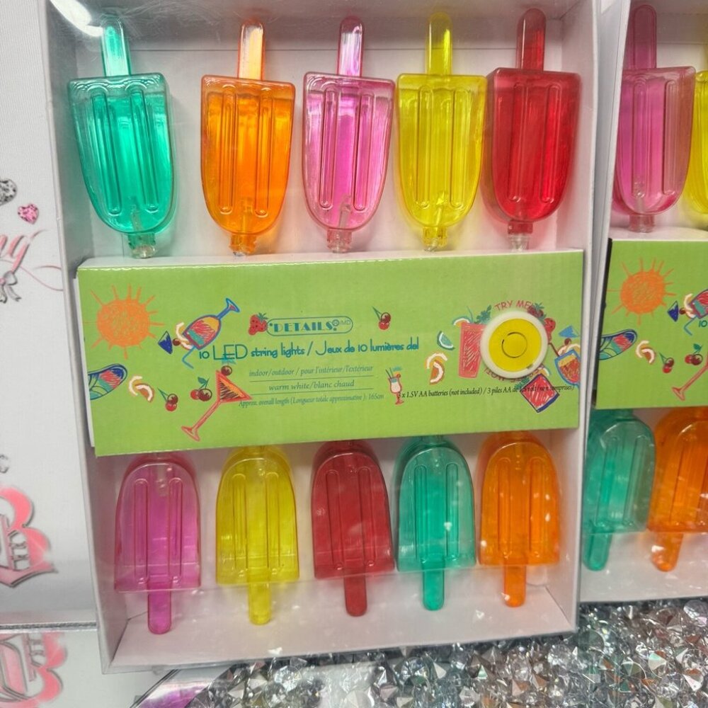 String Lights LED Popsicle String Lights multi color rainbow 🌈 light up cute - Picture 3 of 4